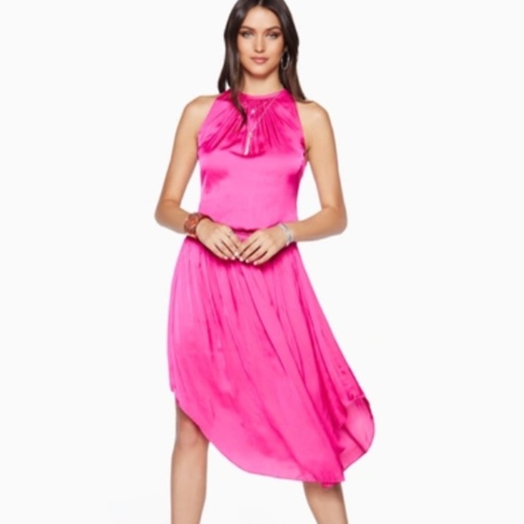 Shiny Audrey Dress - Berry Pink - Picture 2 of 7